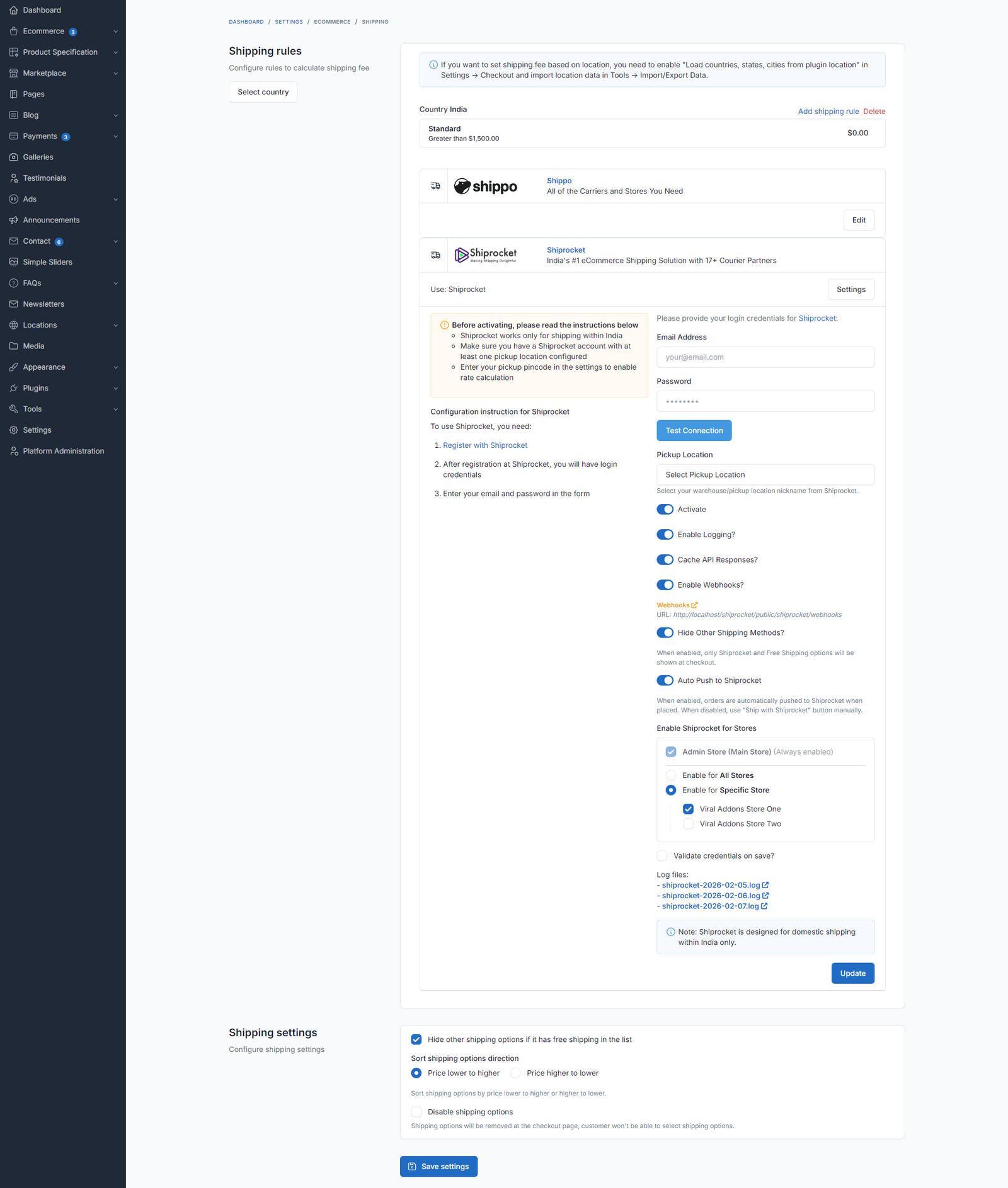 Advanced Shiprocket Integration for Botble Marketplace